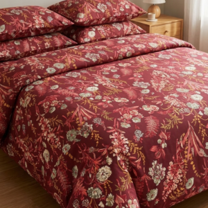 King Size Bedsheet Set with Two Pillow Covers.